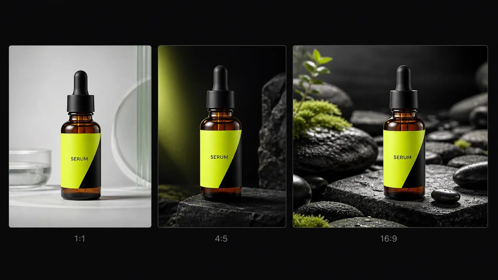 New product launch catalog imagery generated from uploaded samples