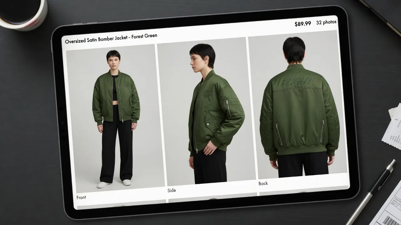 用于电商平台服装 Listing 的模特效果图