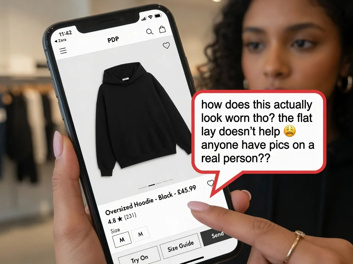 买家希望查看服装的上身穿搭效果