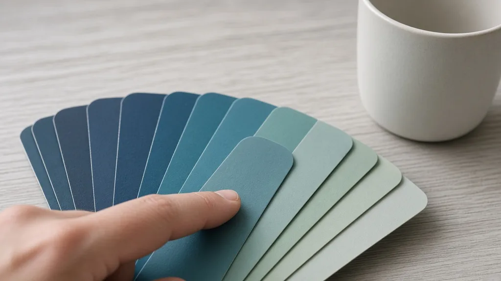Typing the part to recolor and choosing a sage green preset swatch