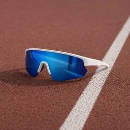 Unbranded sports glasses beside a running track