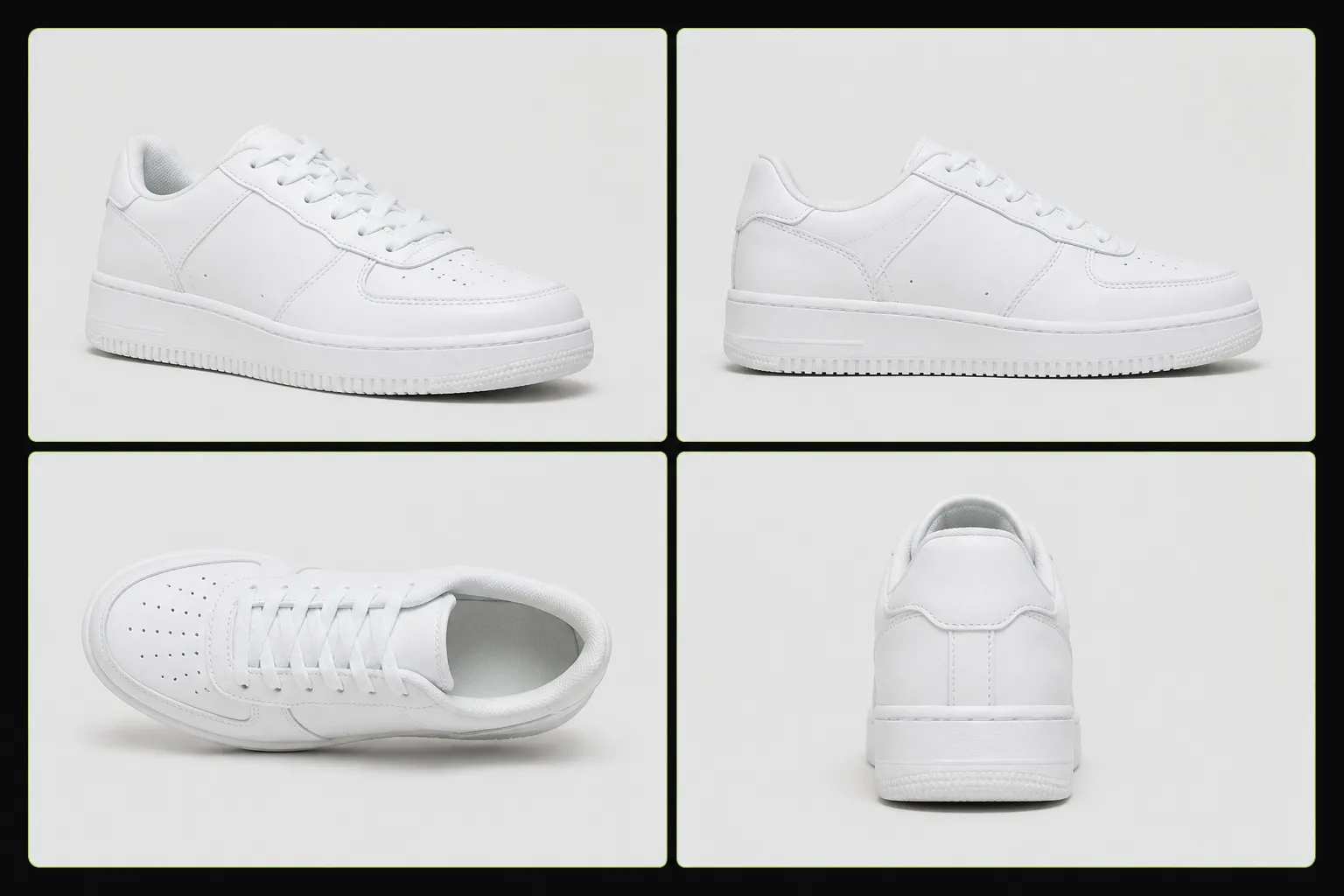 Multiple catalog angles of the same product arranged for a product page