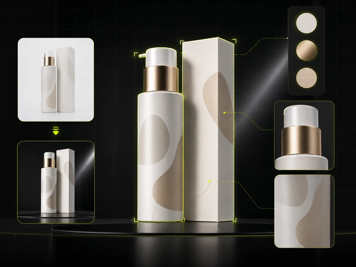 Product details preserved while AI changes the product photo background